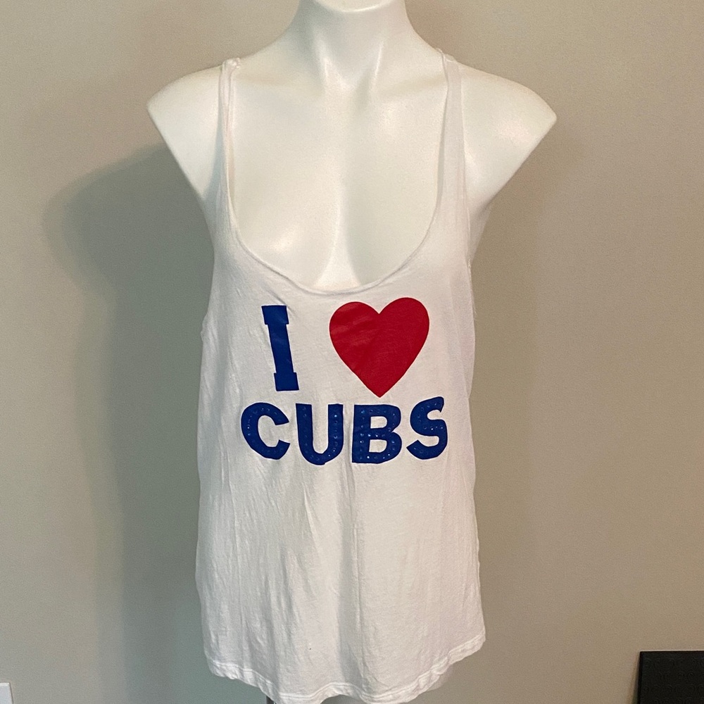 PINK Victoria's Secret Cubs White Tank Top